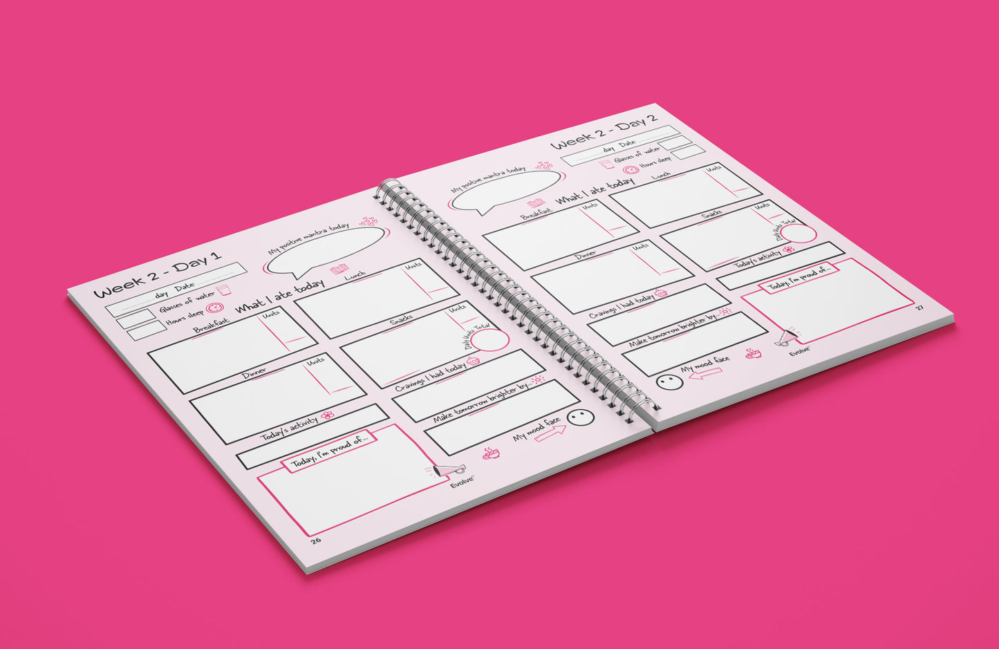 Evolve Weight Loss 12 Week Planner Book