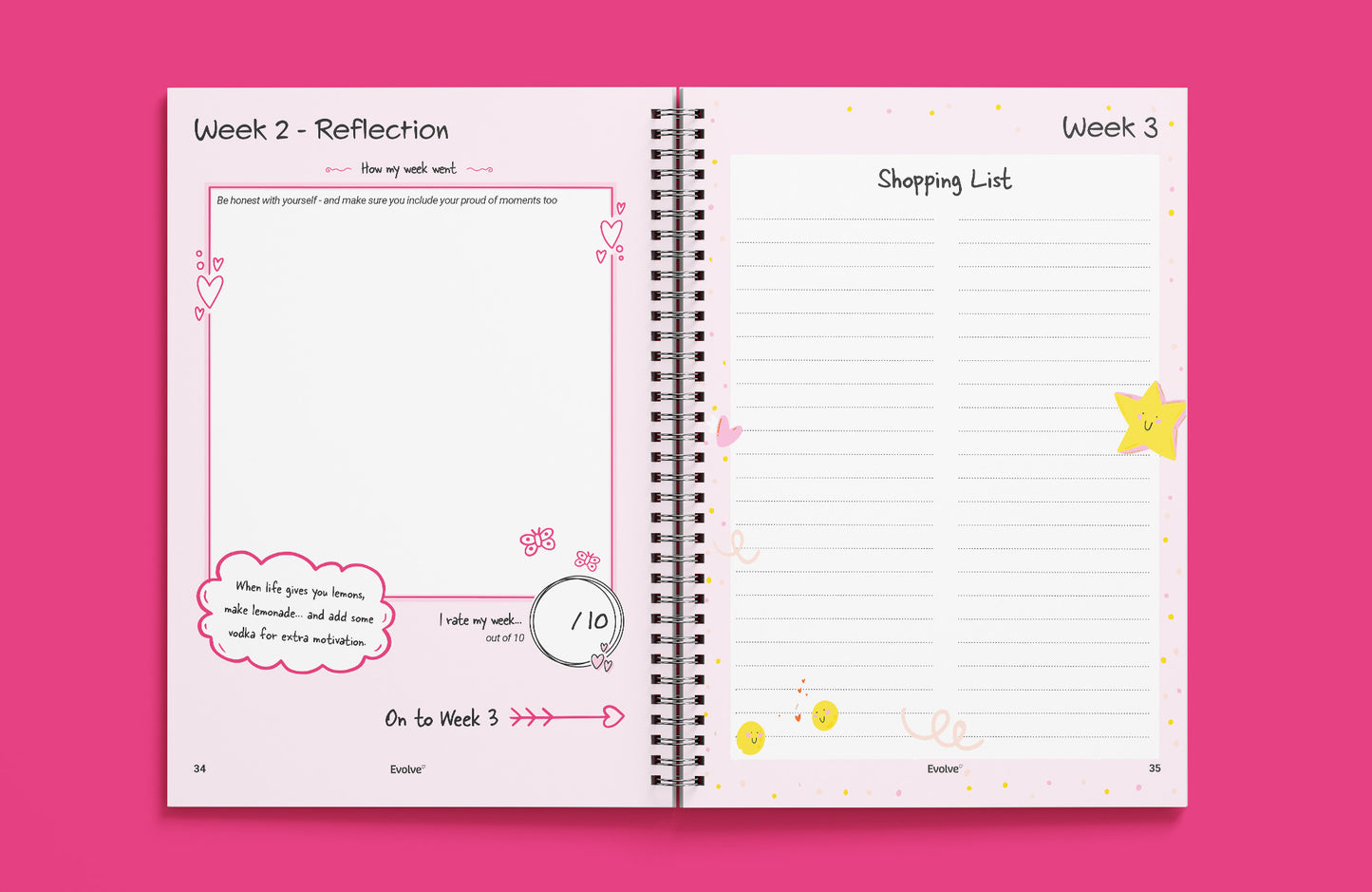 Evolve Weight Loss 12 Week Planner Book